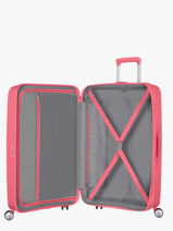 Harde Reiskoffer M Soundbox American tourister Roze soundbox 32G003-vue-porte